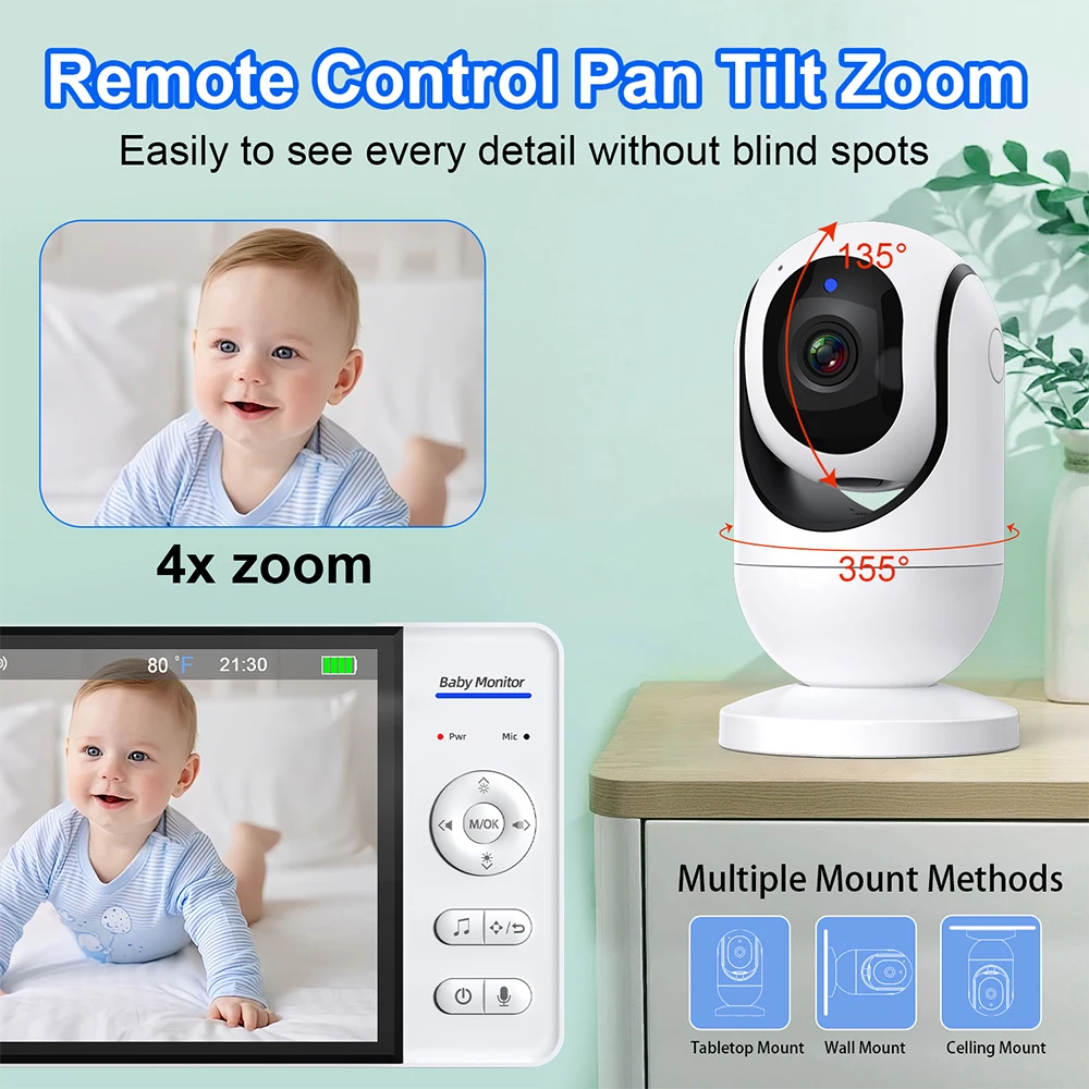 7 Inch Video Baby Monitor Nigh - огляд і ціна Home Cinema Wireless
