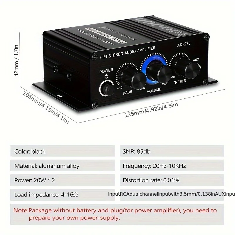 AK-270 400W Mini Power Amplifi - огляд і ціна Audio Home Cinema
